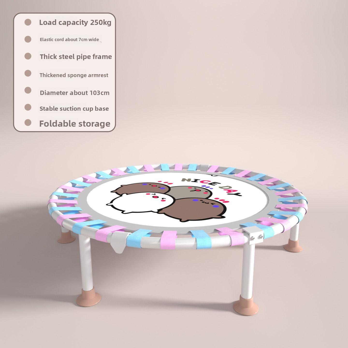 Children s Trampoline Foldable Adult Fitness Indoor Children s Bounce Bed Baby Sports Thickened Sponge Armrest