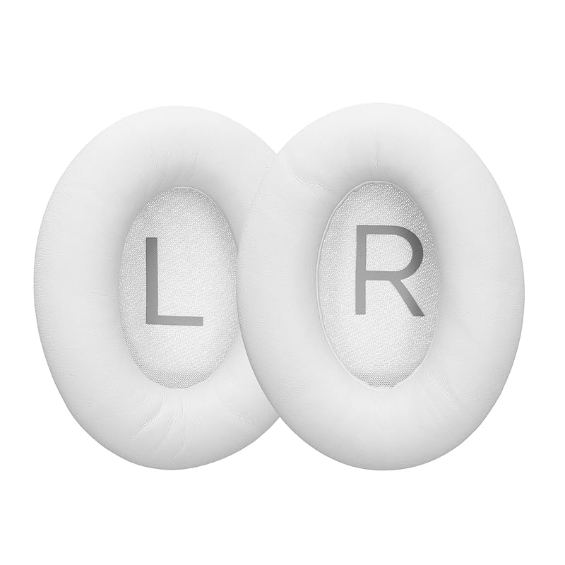 

kwmobile 2x headphone cover Bose QuietComfort 45 / QC45 compatible replacement ear pads - cushion PU leather white
