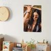 Home Wall Art Metal Sign Woman Glasses Modern Minimalist Plaque for Office Cafe Bar