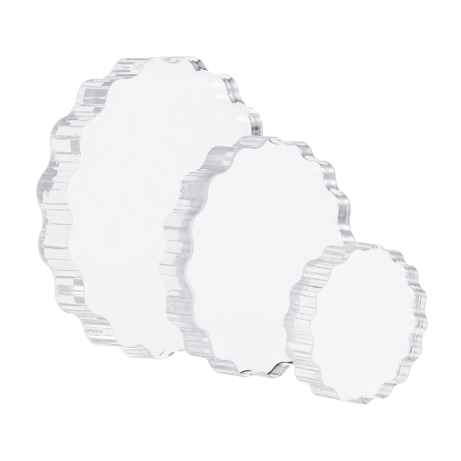 

PATIKIL Акриловые блоки для штампов с сеткой Набор из 3 прозрачных блоков для штампов для DIY изготовления открыток, линий, скрапбукинга, поделок,