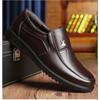 Leather Shoes Men's Autumn Fashion Simple Black Casual Shoes Korean Version Business Soft Sole Breathable and Comfortable Men's Shoes