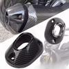 Cubierta de Punta de Silenciador de Motocicleta Carbono Brillante Adorno de Punta de Escape Accesorios para Honda Click 160 ABS Protector Escape Moto
