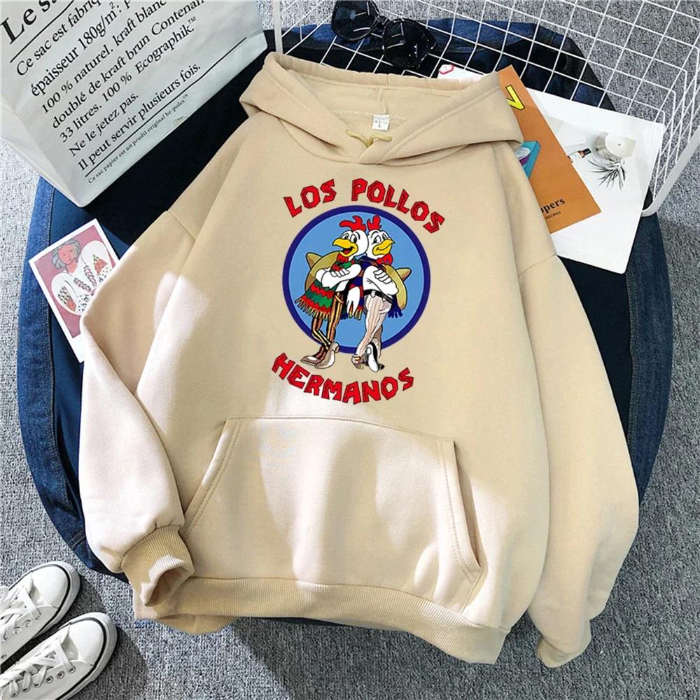Mikiny s potiskem Los Pollos Hermanos Dlouhý rukáv Ležérní Módní Pulovr HipHop Harajuku Mikina Unisex Mikina pro Muže Ženy