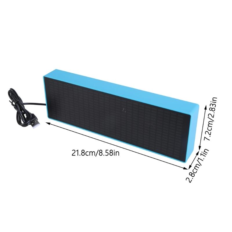 Music Spectrum Display 20 Dynamic Effects Voice Sensors Pickup Analyzers with Clock 384 LEDs 1624 Segment Rhythm Light