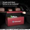 Car Trunk Leather Storage Box Auto Interior Organizer Accessories For VW GTI Polo Golf Passat Tiguan Arteon Taigo Caddy Hub Cap EE1