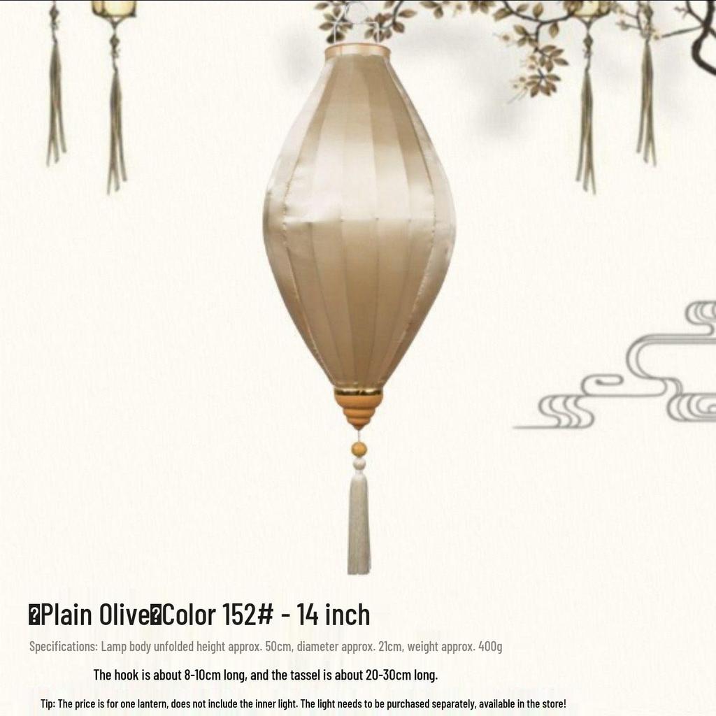 Waterproof Silk Chinese Lanterns for Outdoor Wedding & New Year Decor - Classical Vietnamese Design