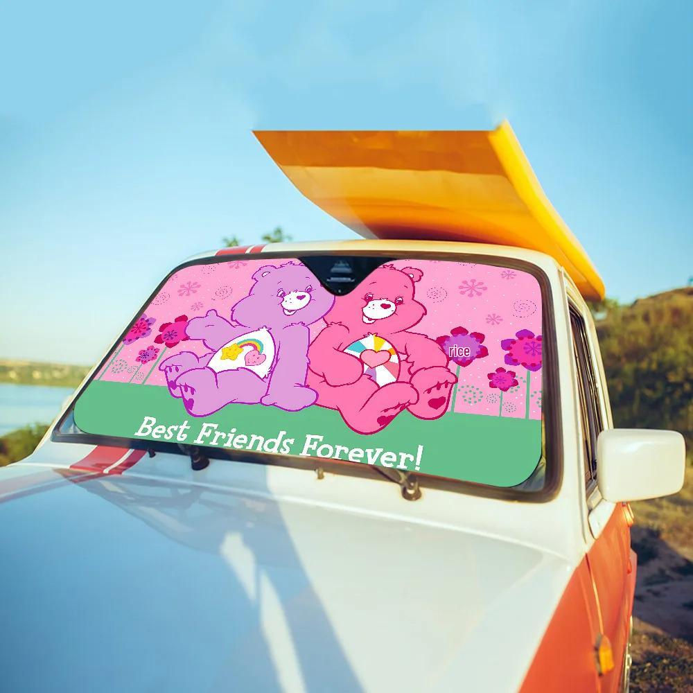 Cartoon Car Sunshade: Windshield Sun Protection & Heat Insulation