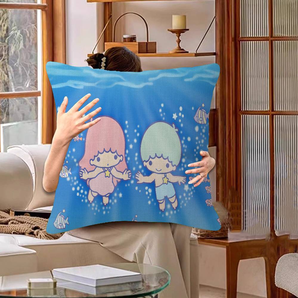 Cute Littletwinstars Personalized Picture Text Home Decorative Pillows Household Gifts 45X45Cm