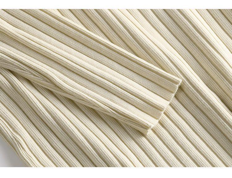 Damen Strickpulloverkleid mit hohem Kragen, mittellang - Herbst/Winter 2025 Kollektion