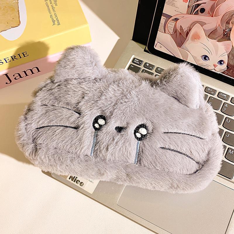 Cute Plush Cat Pencil Case Soft Fluffy Texture Large Storage Perfect For School Students Office Stationery Organization
