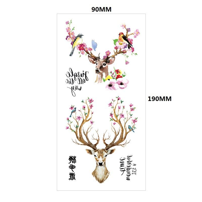 English Tattoo Sticker Feather Red Lip Totem Arm Circle Set Simulation Waterproof Tattoo Sticker
