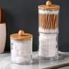 Aufbewahrungsbox für Wattestäbchen, Organizer mit Deckel, transparentes Design, Mehrzweck-Wattebällchen