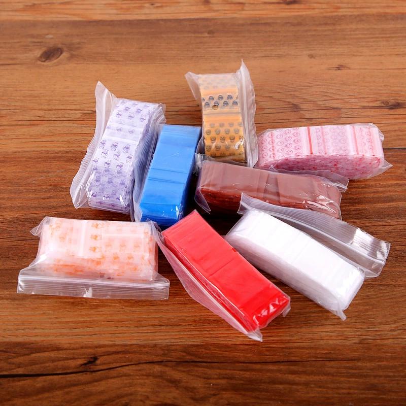 3x4cm 500pcs Color Self Sealing Bag Printed Thick Plastic Mini Pocket Fish Hook Jewelry Powder Storage Sack Try Sealing Pockets Handmade Parts Bag