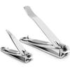 3Pcs Set Nail Clippers Stainless Steel Sharpest Nail Cutter Duty Curved Edge For Adult Men Women Swing Out Nail Cleaner/File