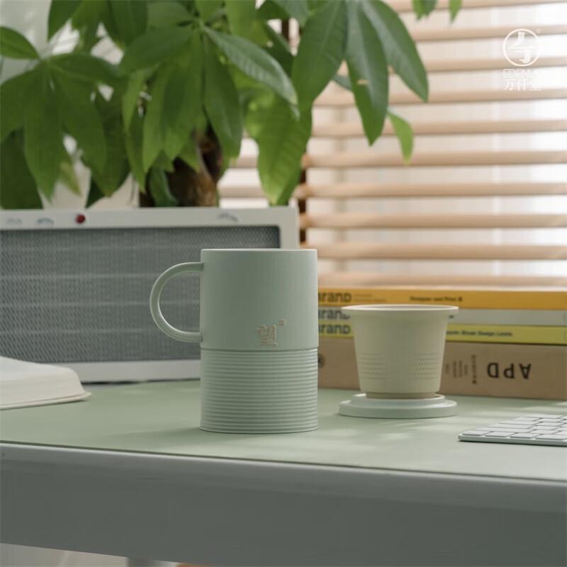Edenus Ceramic Office Tea Cup with Filter and Lid