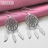 925 Sterling Silver Fashion Leaf Earrings Wedding Jewelry