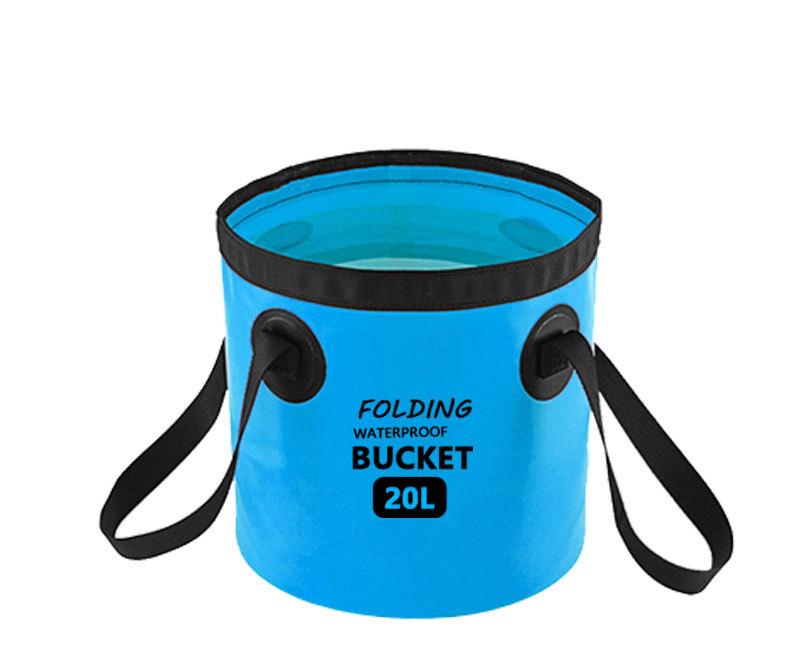 Outdoor Camping Angeln Wasserdichter Eimer PVC Tragbar, Tragbare Faltbare Eimertasche Anglereimer