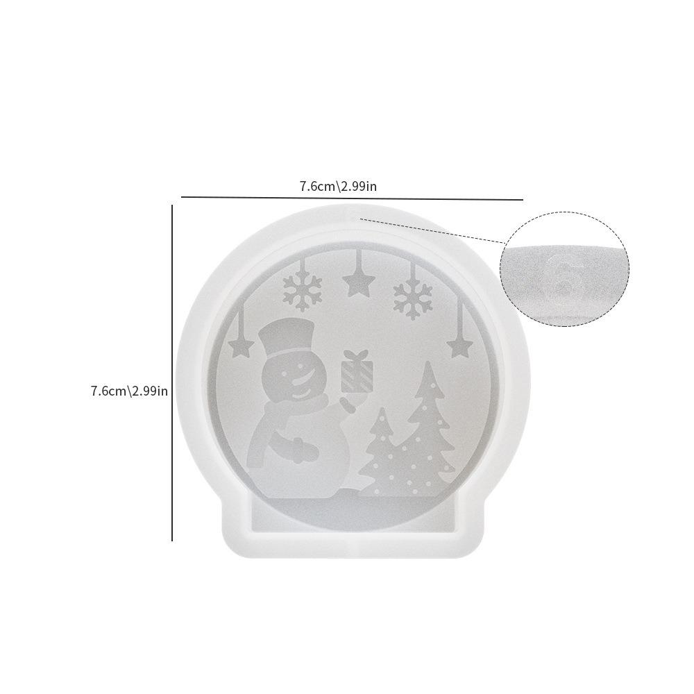 Silicone Christmas Candle Molds Handmade DIY Crafts Candle Ornament Mold Relief Christmas Ball Santa Claus Elk Snowman