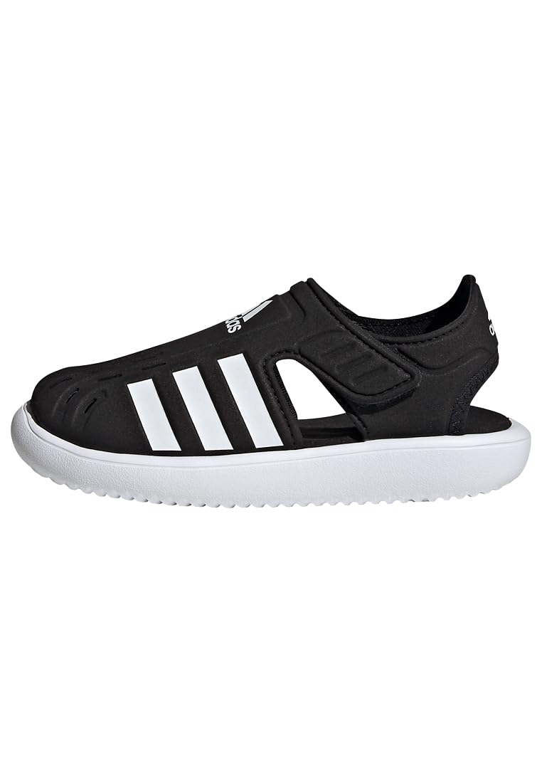 

Adidas LWS08 Junior Summer Water Sandals for Boys and Sizes Size Closed-Toe Girls, 17-22cm, Black/White, 18.0cm