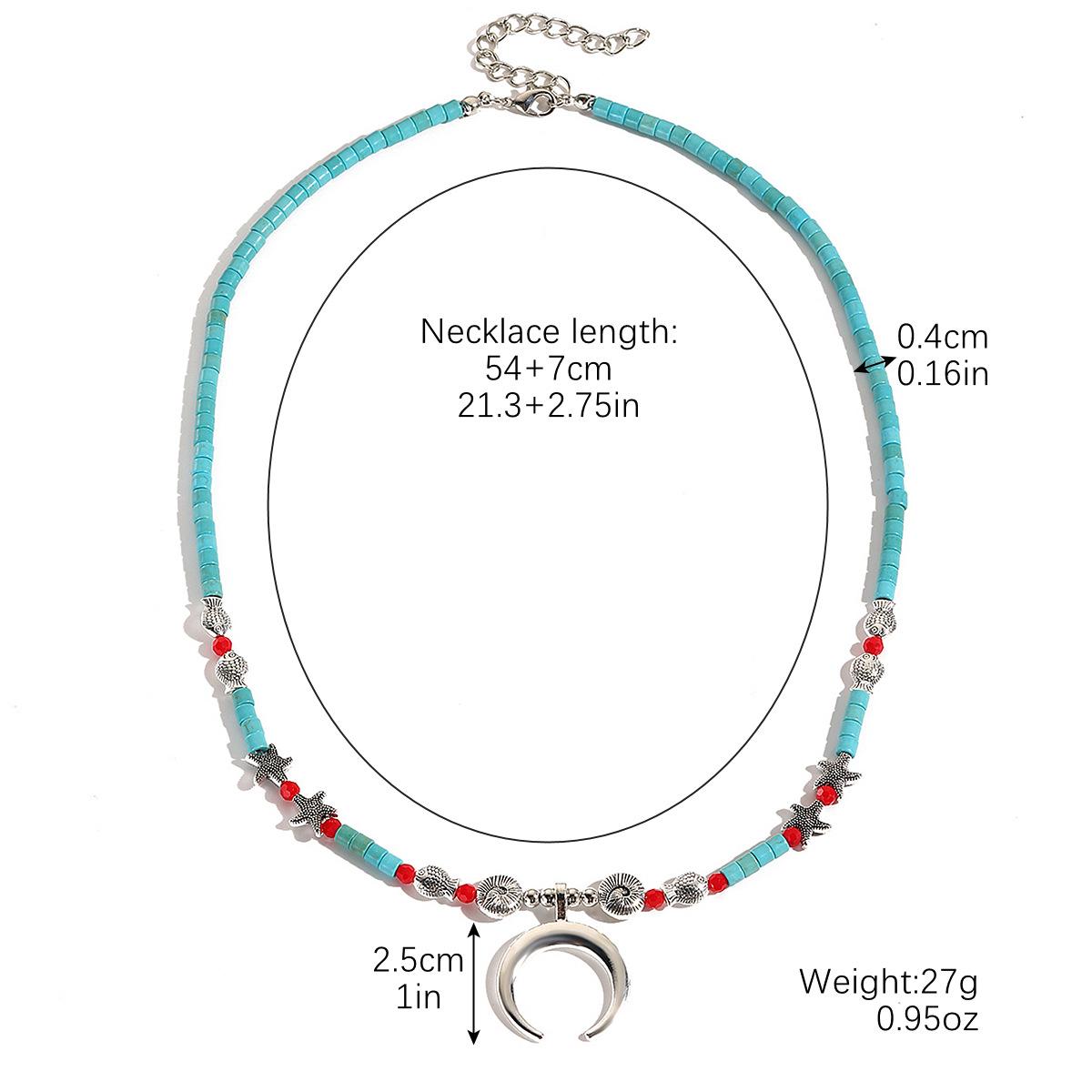 

Ожерелье для женщин Натуральная бирюза Бисерные украшения Niche Design Sense Двойная каплевидная подвеска Бирюзовое ожерелье Красивое элегантное ожерелье для нее