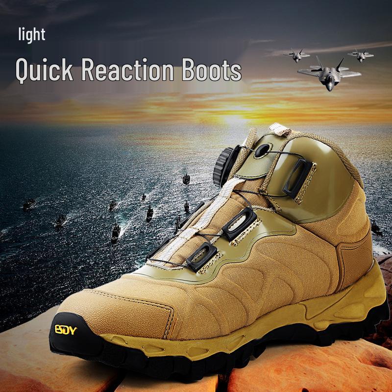 ESDY Quick Reaction Lightweight Tactical Hiking Boots with Automatic Knob Lacing.