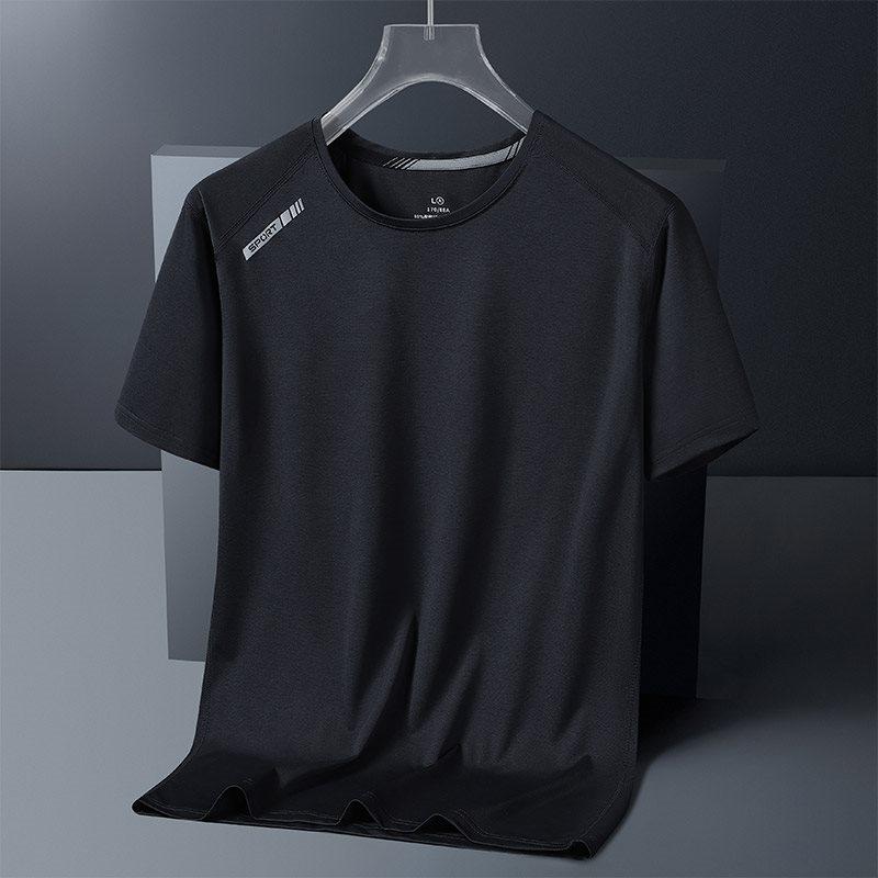 Men's Summer Quick-Dry Ice Silk T-Shirt - Lightweight Outdoor Sports Casual Fitness Top