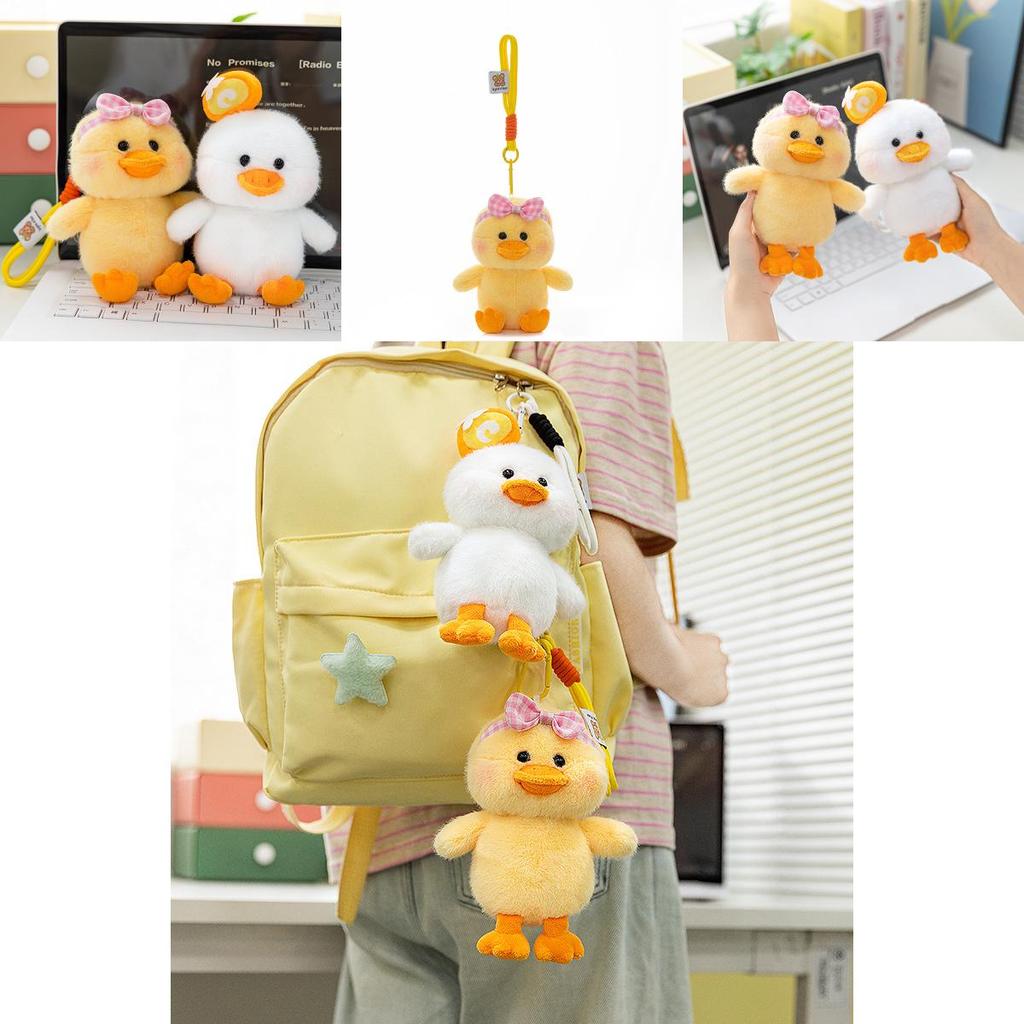 Mousse White Duck Animal Plush Hanging Toy With Pp Cotton Filling For Kids