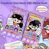 Renovation Family Members Character Dress-Up Sticker Book with Scraper Cartoon Quiet Book  Children
