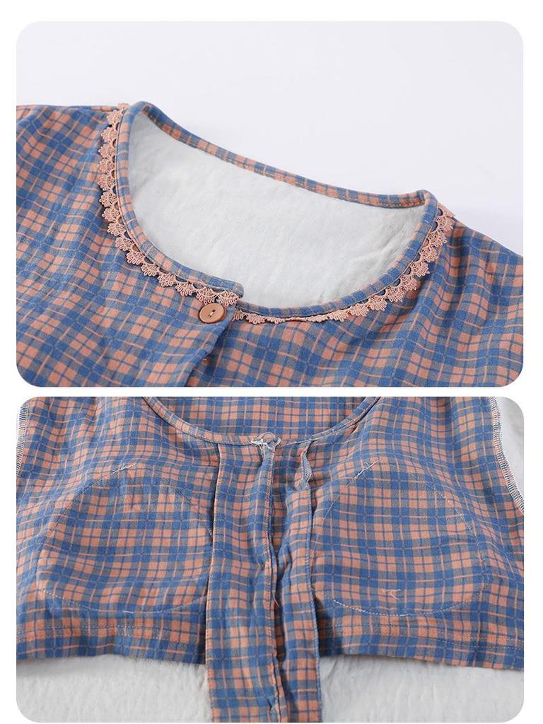 Women's Long Sleeve Pajama Set with Chest Pads - Cloud Cotton, Spring/Autumn, Casual & Stylish for Indoors or Out