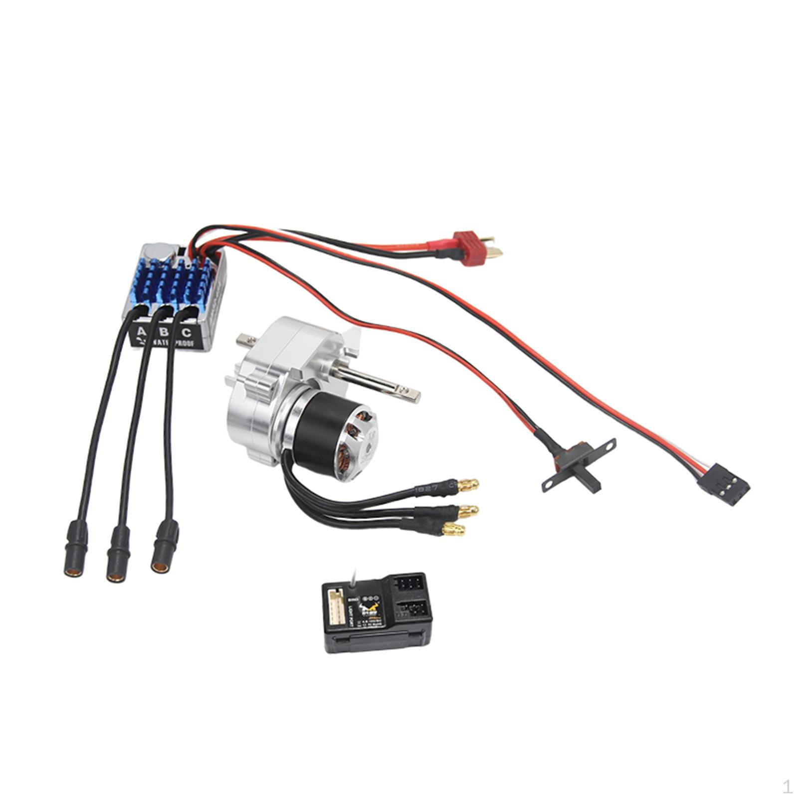 

Brushless Gearbox ESC Combo for 1/12 RC Car Vehicle High Performance Receiver Included MN82 срібний