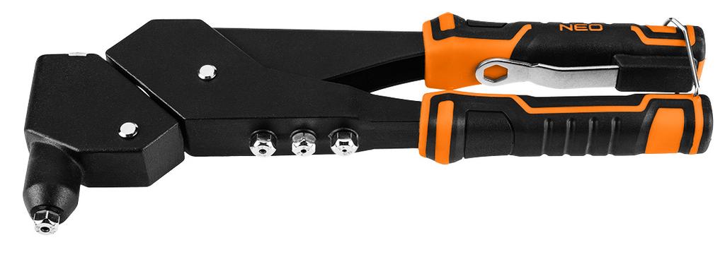 Riveter for steel and aluminum rivets 2.4/3.2/4.0/4.8 mm, multi-position