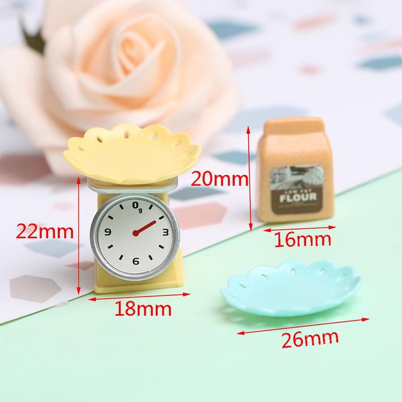 1/12 Miniature Dollhouse Baking Cooking Pretend Play Mini Utensils Metal Whisk Jar Set For Doll Kitchen Food Toy Accessories