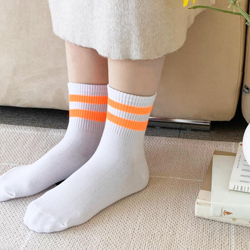 [10-Pair Set] Women's Fluorescent Line Kava Socks