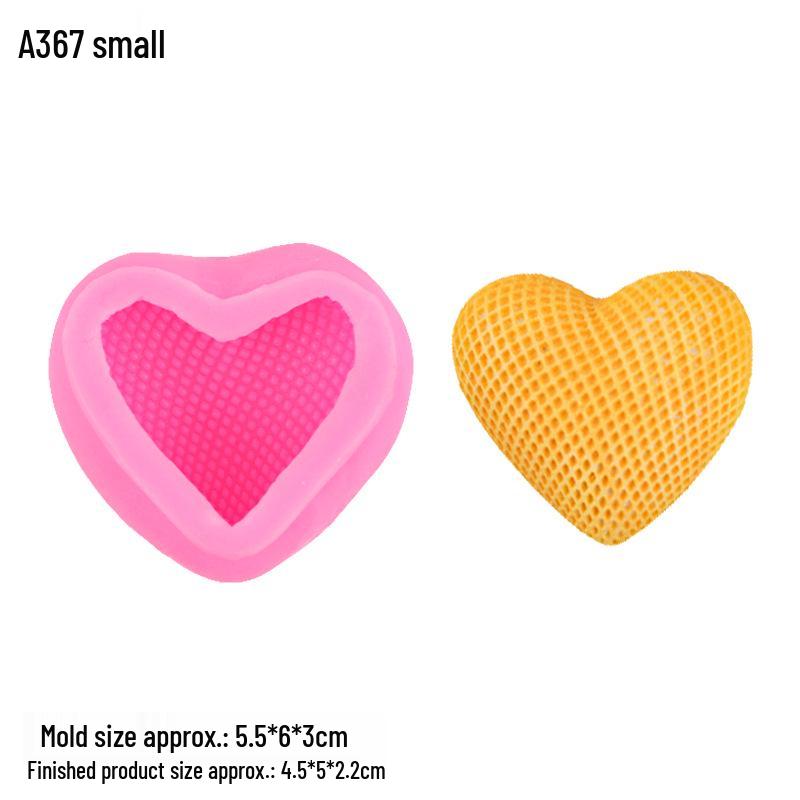 3D silikonová forma ve tvaru srdce sada pro svíčky, mýdlo, kadidlo, sádru, fondán & čokoládu
