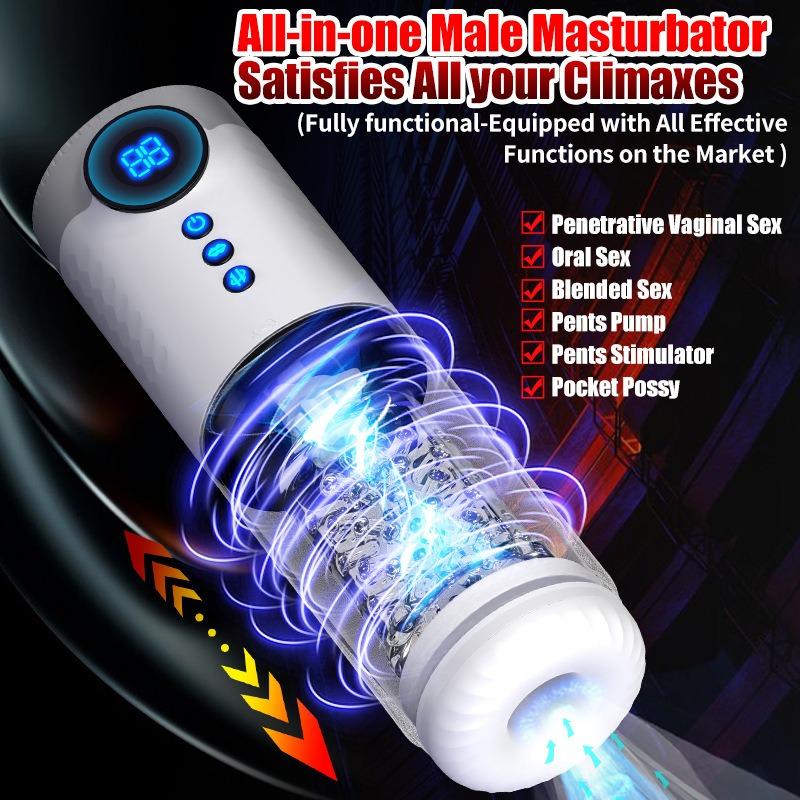 Kapslový masturbátor Automatický zatahovací rotující sací Pánský masturbační trenažér Produkty pro dospělý sex