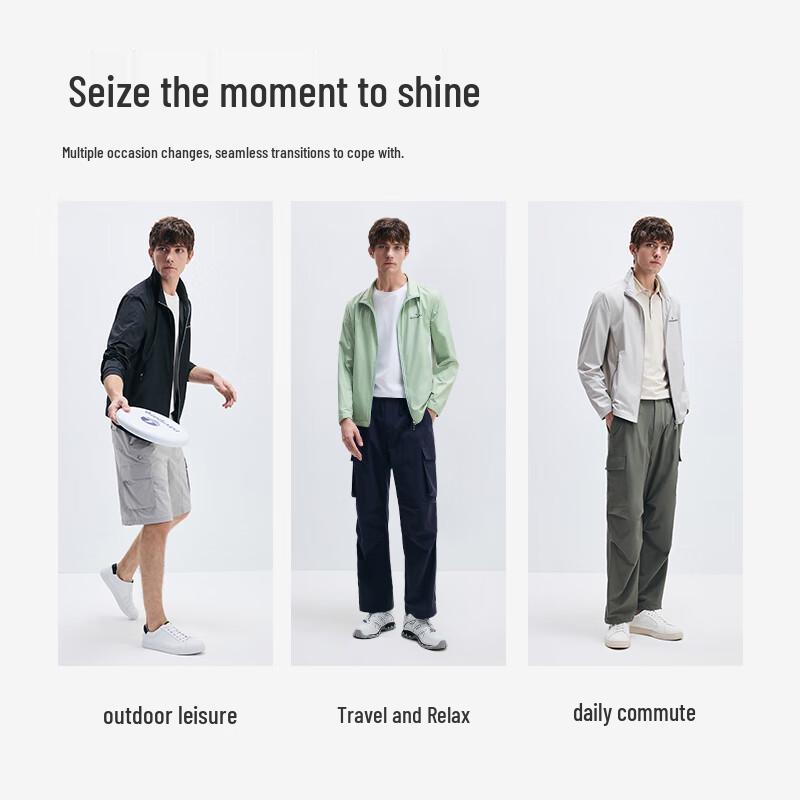 Navigare Men's Stand Collar Lightweight Casual Jacket