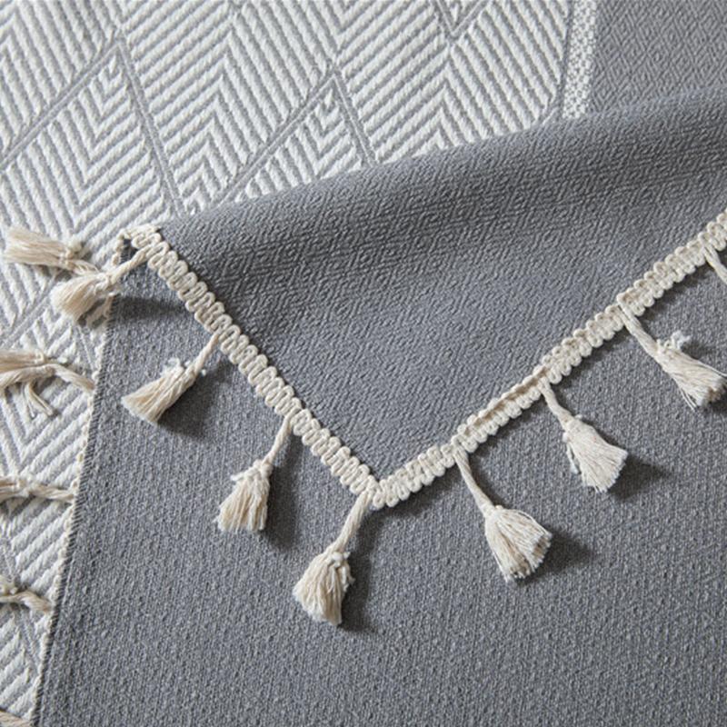 Față de masă Jacquard cu design Wave Tassel pentru masa de masă de Crăciun