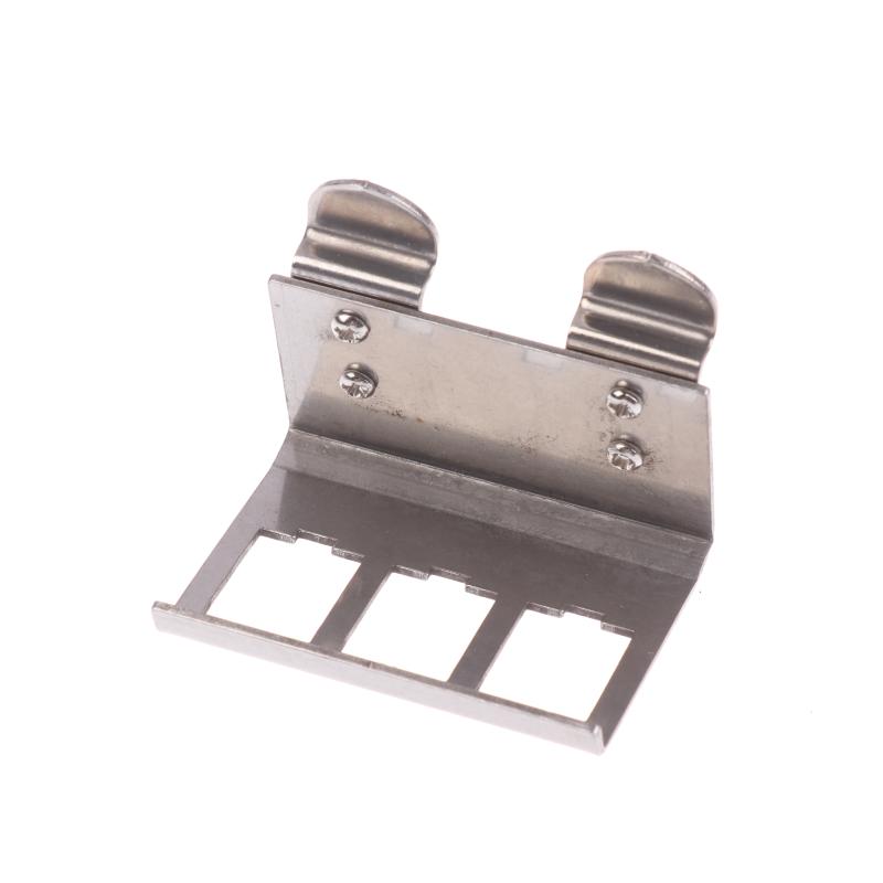 Rj45 3Ports Din Rail Keystone Adapter Jack Holder Network Pass-Through Fixed Rail Auxiliary Tool
