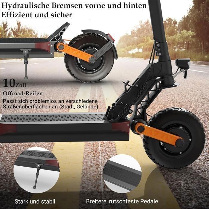 Scooter électrique JOYOR S8-S-Z - Deux moteurs 600 W - Batterie 48 V 26 Ah -- Autonomie 75 km - Noir