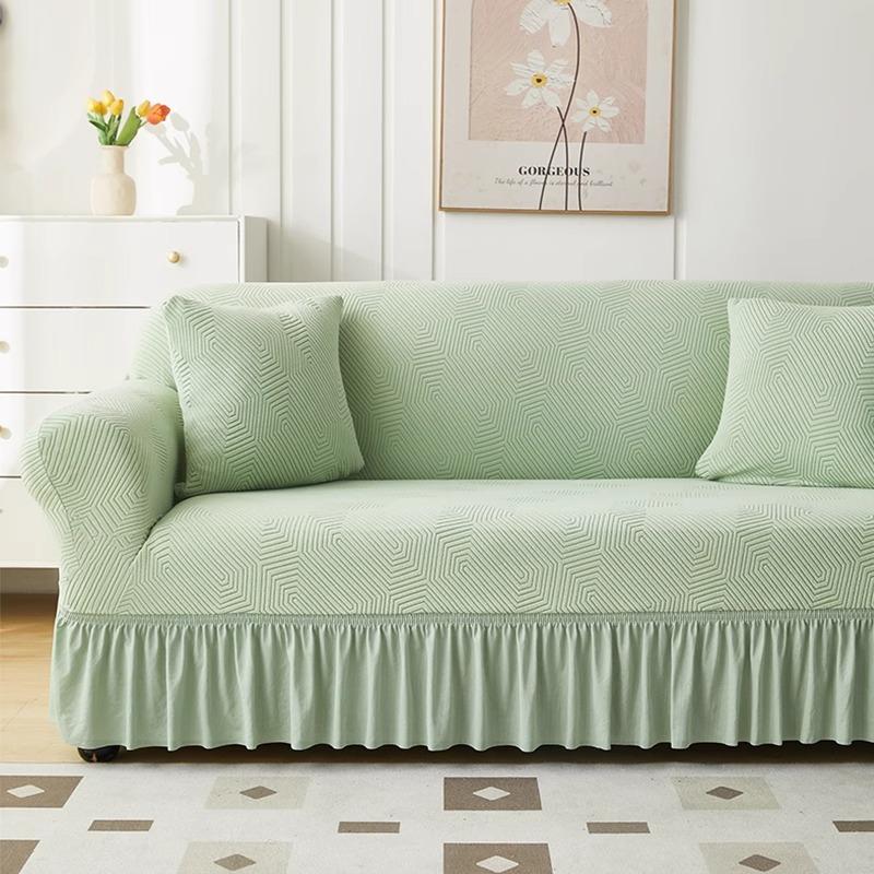 Skirt Sofa Cover New Anti Cat Claw All Inclusive Universal Cover All Seasons Dustproof Elastic Protective Cover