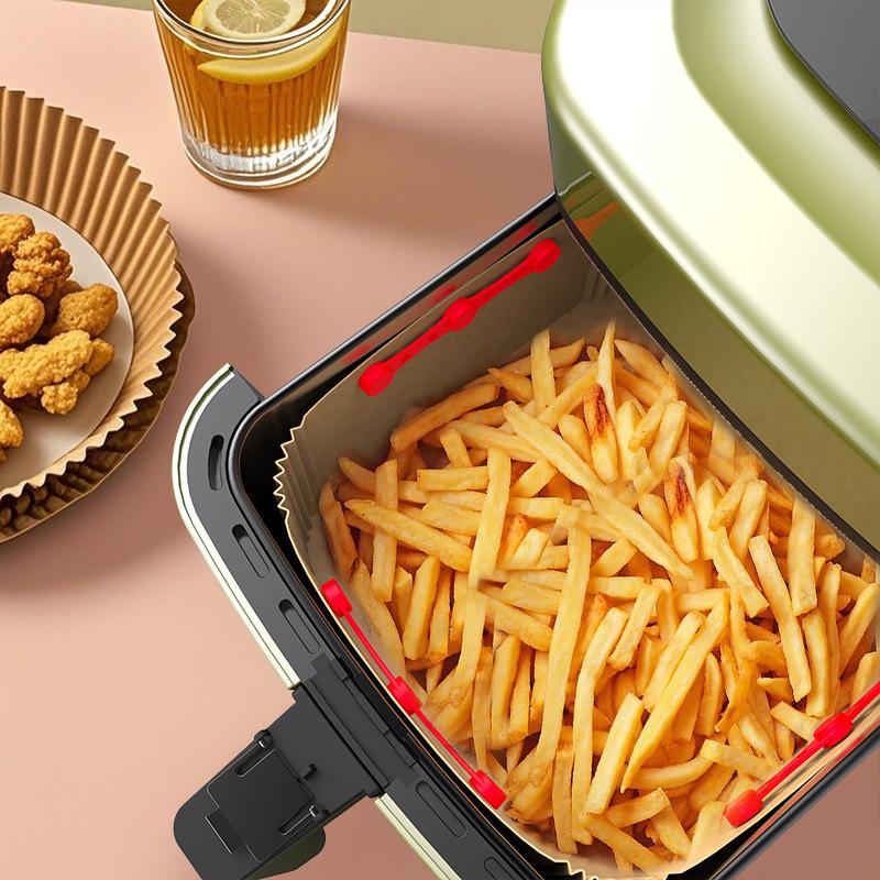 1Set Air Fryer Magnet Silicone Buckle for Holding Down Air Fryer Parchment Paper Lock Disposable Liners Prevent Paper to Burn