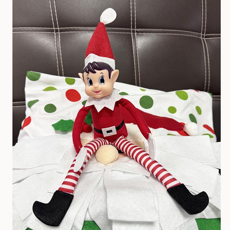 

Рождественский Эльф Радужные Украшения: Длинноногие сидячие украшения для книжной полки 40*8CM