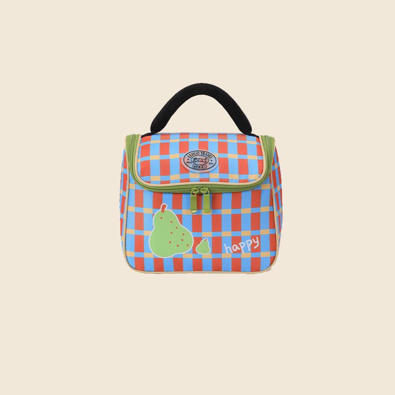 Checkered Lunch Bag Cute Thermal Lunch Bag Insulated Bento Box Reusable Waterproof Lunch Bag for Office Picnic Hiking Beach