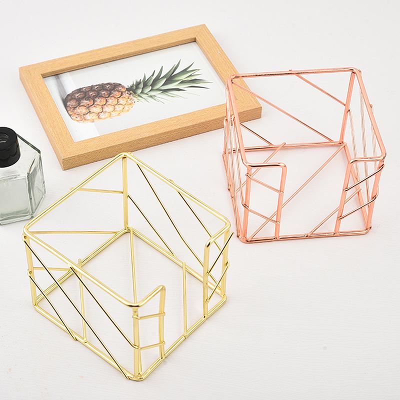 Porta Bloco de Notas Adesivas Dispensador Porta Bloco de Notas Caixa de Armazenamento de Mesa Padrão Criativo Vazado Caixa de Notas Adesivas Material de Escritório