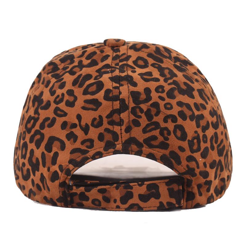 Leopard Print Hat Wome Winter Warm Baseball Cap