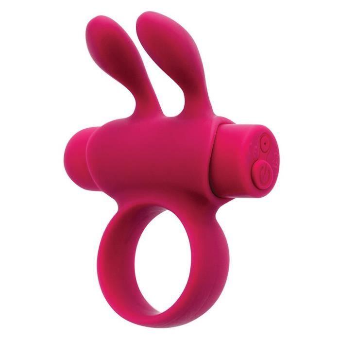 Sextoy - S-Pleasures - Anneau Lapin Vibrant - Rechargeable - 5 modes de vibration - Silicone médical