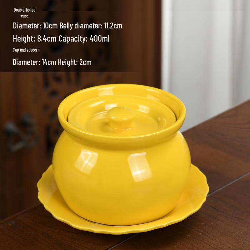 Wutuo Ceramic Mini Double Boiler Stew Pot Set