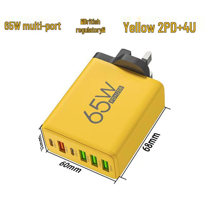 120W Multi-Port Fast Charger: Dual USB & Dual Type-C, US & EU Compatible