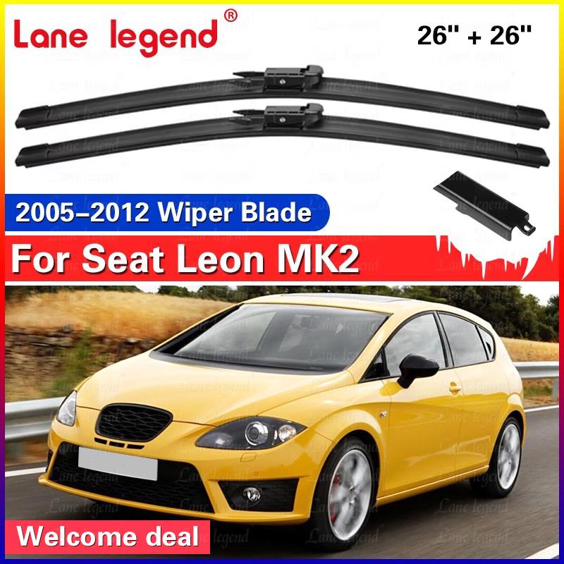 For Seat Leon MK2 2005-2012 Car Wiper Blade Blades Windshield Windscreen Clean Rubber Cars Wipers Accessories 26 +26 Seat Leon&MK2 2005-2012