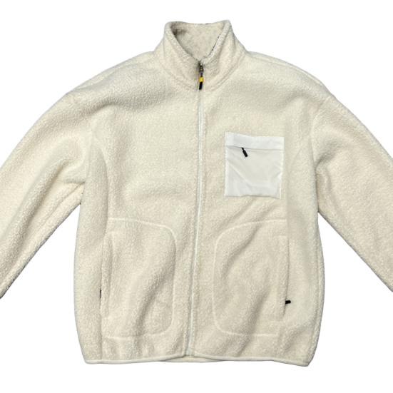 Faux Lambswool Jacket Coat Autumn Winter Zipper Placket Stand Collar Long Sleeve Solid Color Coat with Pockets